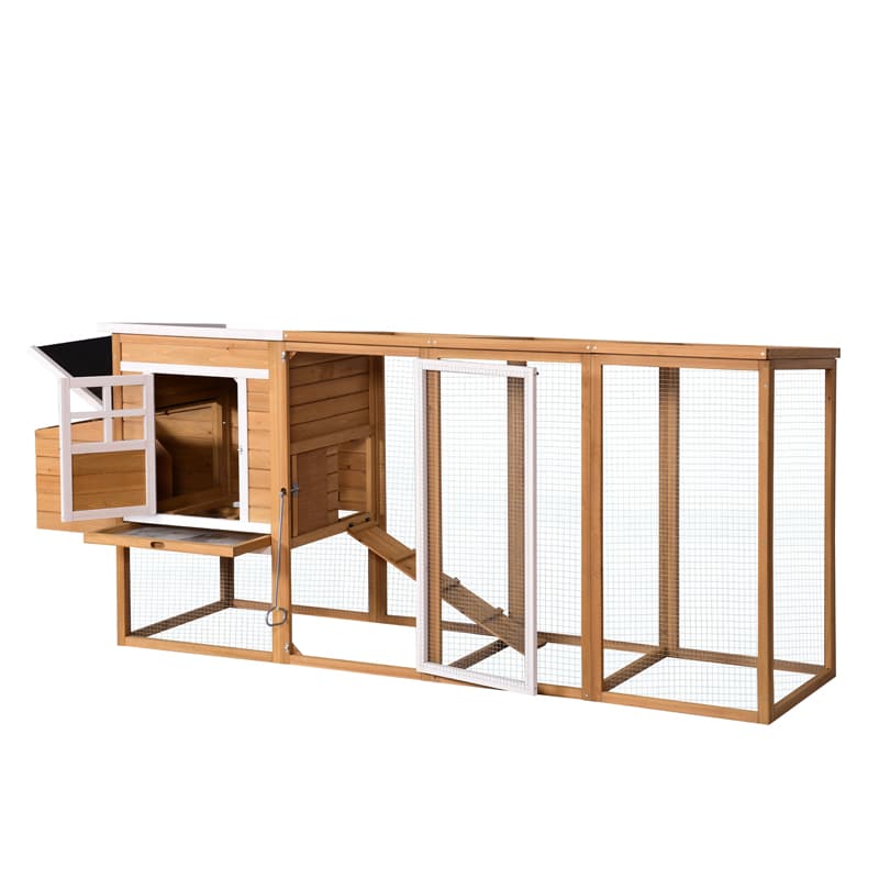 Easy to clean wooden chicken cage