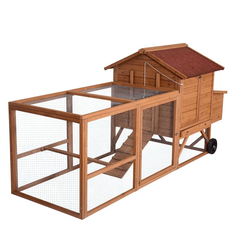 mobile wooden chicken coop