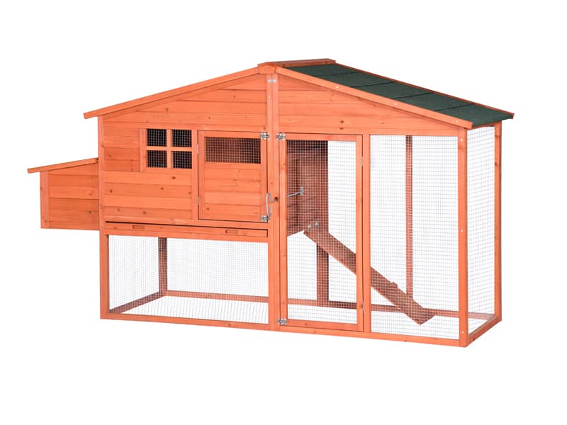 wooden cages used for laying hens