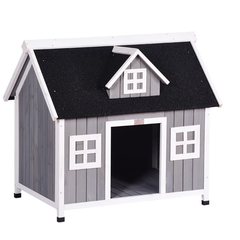 wooden dog house indoor