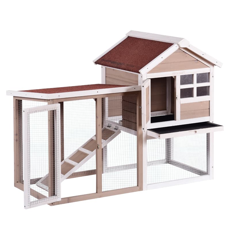 Bunny Cage with Waterproof Asphalt Roof