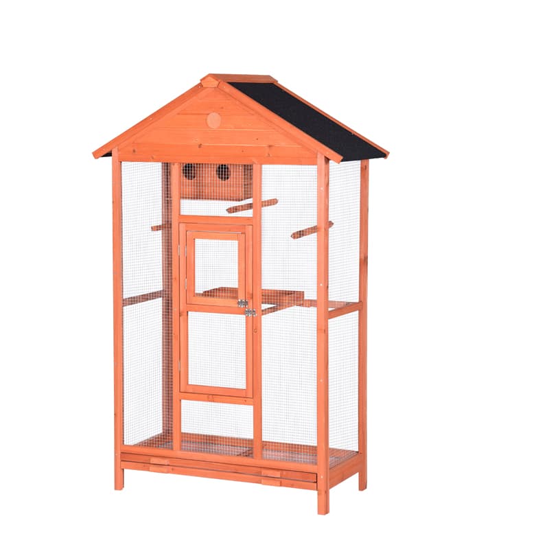 wooden garden bird cage