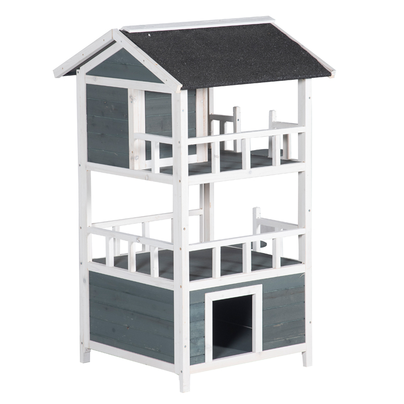 wooden cat enclosure