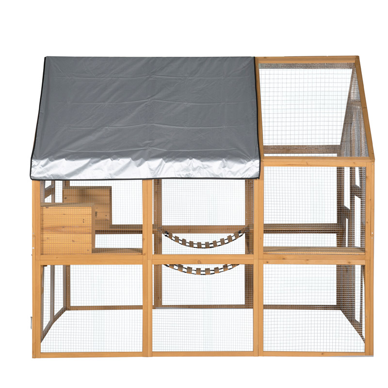 Large Cat Enclosure Attached Cat's Door and Tunnel