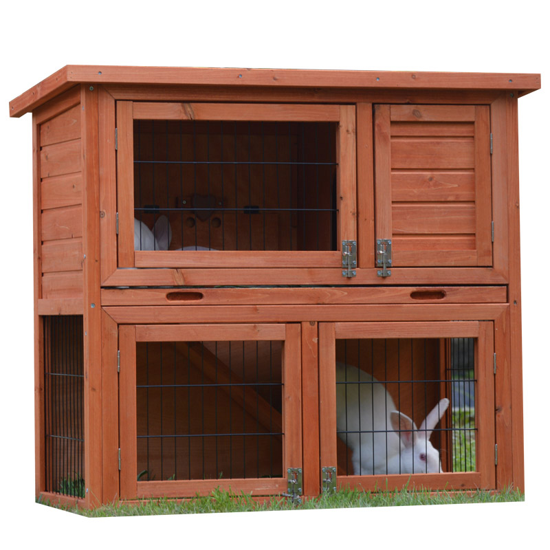outdoor rabbit hutch winter