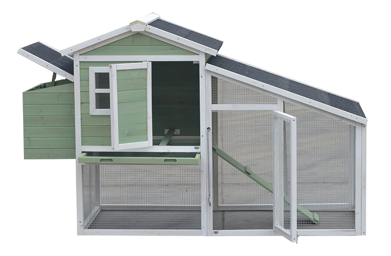 large wooden chicken coop