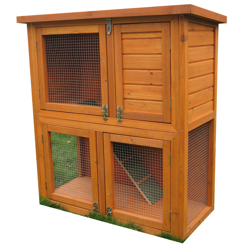 large rabbit run with roof