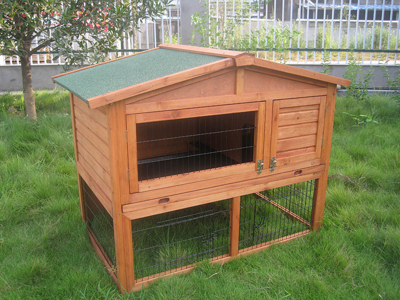 double rabbit hutch outdoor