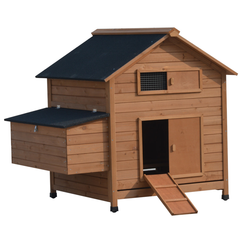 Wooden Chicken Coop with Nesting