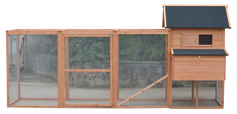 large wooden chicken coop