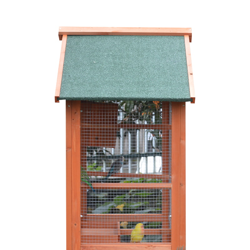 Compact vertical bird enclosure