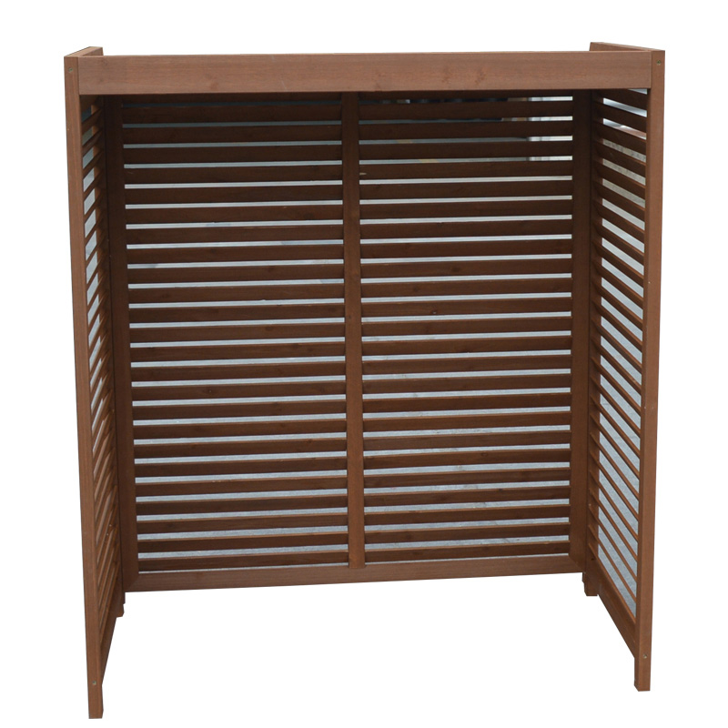 Wood Outside AC Fence