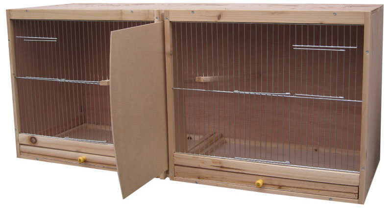 Stackable wooden pigeon cage