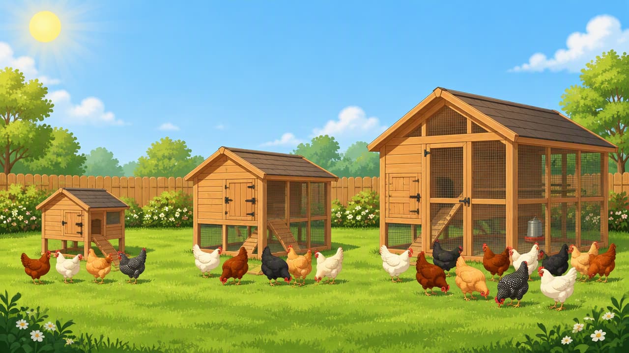 How to Choose the Right Chicken Coop Size for 4, 6, or 10 Chickens